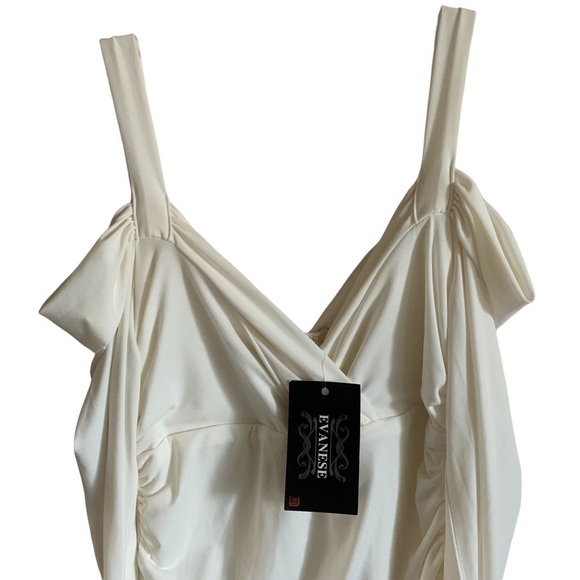 EVANESE Women's Elegant Slip On Long Formal Evening Dress with 3/4 Sleeves - Picture 5 of 9